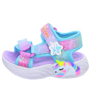 Skechers Minilette S Lights-Unicorn Dreams Sandal-MAJESTIC BLISS