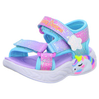 Skechers Minilette S Lights-Unicorn Dreams Sandal-MAJESTIC BLISS